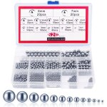 Coavas - billes de pr�cision en acier inoxydable, 620 pi�ces boules de roulement � billes, roulement ...