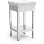Billot de boucher en poly�thyl�ne bleu et inox mod�le advanced - fricosmos