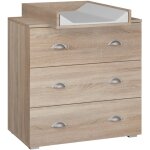 Bim furniture - commode mia 80cm avec table � langer ch�ne sonoma