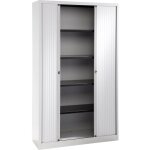 Bisley - armoire � rideaux euro, largeur 1200 mm, 4 tablettes,