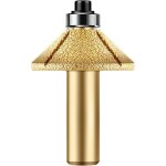 Bits de routeur de bord de meulage au diamant - 45 degr�s fraise oblique avec roulement(1 / 2 pouce - ...