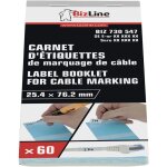 Bizline - carnet de marquage de cble - vinyle auto - protg - 60 tiquettes 730547