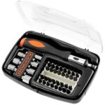 Black + decker kit de tournevis a cliquet avec 40 accessoires