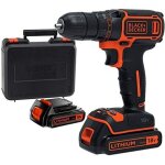 Black + decker outillage - perceuse - visseuse sans fil 18 v, 2 batteries 1, 5 ah li - ion, chargeur ...