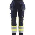 Blaklader - pantalon multinormes inh�rent stretch femme avec poches flottantes 7185 - marine / jaune ...