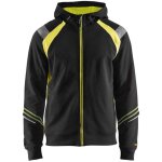 Blaklader - sweat shirt  capuche haute visibilit zipp noir / jaune l
