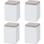 Blanc 10cm) 4pcs pieds de support de meuble, booster en acier carbone auto - adhésif, carré 6x6cm, pour ... Blanc 10cm) 4pcs pieds de support de meuble, booster en acier carbone auto - adhésif, carré 6x6cm, pour ...