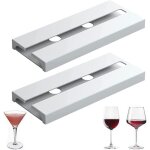 Blanc, 2)25. 3112cm porte - verre à vin suspendu - pas de perçage nécessaire, grande capacité, porte ... Blanc, 2)25. 3112cm porte - verre à vin suspendu - pas de perçage nécessaire, grande capacité, porte ...