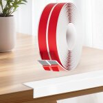 (blanc, 2cm x 3m) protection angle mur adh�sif, bandes corniere en tpe, imperm�able plinthe souple �paisse ...