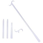 Blanc)bton de dressage de 84 cm de long avec outil de retrait de chaussettes, rglable, aide  l'habillage ...
