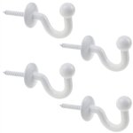 (blanc)lot de 4 crochets rideaux embrasses de 64mm en m�tal noir retenue de rideaux muraux embrasse � ...