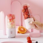 (blanc, rose)extracteur de jus �lectrique portable 410ml - temps de travail 40s - blanc