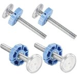 Bleu , lot de 4 barrires pour bb  fixation par pression avec tige filete m10 - accessoires pour ...