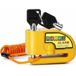 Bloc disque alarme antivol moto bloque disque scooter disc lock avec alarme de 110db, 2cl�s, 1. 5m c�ble ...
