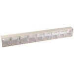 Bloc tiroir inclin� 9 tiroirs rs pro en plastique, 77mm x 600mm x 51mm ( prix pour 1 )