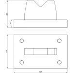 Mw tools - bloc en v presses d'atelier 30 t 206 x 130 x 105mm pbl30t