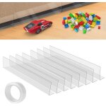 Bloqueurs transparents pour dessous de meubles avec ruban adhsif [lot de 8] - protge canap chat, jouets ...