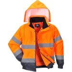 Blouson 2 en 1 haute visibilit� portwest orange / marine 4xl