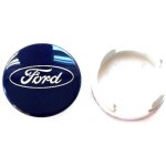 Blue ford wheel center cap hub badge 54mm 1 pcs for c - max galaxy focus mondeo transit ka fiesta kuga ...