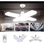 Bluedeer - clairage garage, 80w 8000lm led garage e27 lampe atelier d�formable � 4 panneaux ajustables ...
