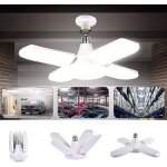 Bluedeer - clairage garage, 80w 8000lm led garage e27 lampe atelier d�formable � 4 panneaux ajustables ...
