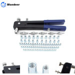 Bluedeer - filet�e rivet �crou kit, 86 pcs pince � riveter kit de �crou riveteuse rivet nutsert gun outil ...