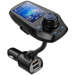 Bluetooth transmetteur fm pour voiture avec ecran couleur 1, 8', kit lecteur mp3 adaptateur metteur ...