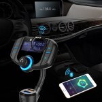 Bluetooth transmetteur pour voiture avec ecran , kit lecteur mp3 adaptateur �metteur pour 2 ports usb, ...