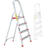 Bm tools - escabeau � 4 marches bmt - esc4 - alu - haut. de travail : 79 cm - prend peu de place et se ...