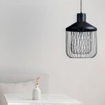 Bobochic - suspension cage 31x31x150 cm en mtal noir