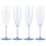 Bodum - oktett 4 flutes à champagne en plastique, réutilisable, 0. 12 l bleu transparent Bodum - oktett 4 flutes à champagne en plastique, réutilisable, 0. 12 l bleu transparent