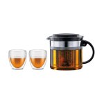 Thiere filtre - bodum - bistro set - 1. 0 l en plastique + 2 gobelets double paroi 0. 25 l