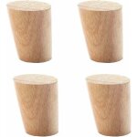Bois couleur 6 cm oblique tapered reliable bois armoires de meubles jambes canap� pieds avec vis et patin ...