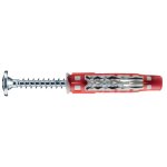 Cheville universelle bimatire colortech 5x30mm bote de 100 pices avec vis tte plate de 3, 5x40mm ...