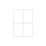 Bote de 100 feuilles d'tiquettes blanches sans bordures - laser / jet d'encre / photocopieurs - 105x148 ...