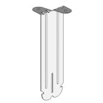 Boite de 100 - suspente distancier pour fourrures f45 / 47 140 mm