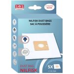 Boite de 5 sacs avec 1 pre filtre coupe / compact / go / force pour aspirateur nilfisk 78602600, 22422400 ...