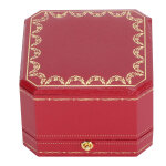Bo�te � bijoux pour bague de fian�ailles - �crin cadeau mariage et c�r�monie - rouge