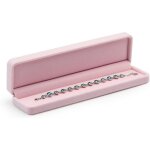 Bo�te � bijoux en velours rose (bo�te � long collier)