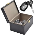 Bo�te de blocage des ondes radio faraday. bo�te pour cl�s, t�l�phone, carte, noire.