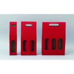 Bote  bouteilles en carton rouge