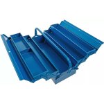 Bo�te, caisse � outils metallique vide, 5 compartiments