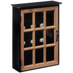 Atmosphera - bote  cl milana en bois & pin h39, 5cm noir crateur d'intrieur