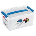 Boîte à couture sunware q - line 6l 30x20x14 cm blanc / bleu Boîte à couture sunware q - line 6l 30x20x14 cm blanc / bleu