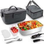 Bote  djeuner lectrique 2 l 80 w, 12 v / 24 v / 220 v, grand chauffe - plats chauffant, portable, ...