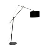 M&s - lampadaire 50x168x210 cm en tissu et m�tal noir
