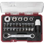 Bo�te d'embouts avec mini cl� � cliquet 1 / 4', 27 pcs. - kraftwerk - 306. 378. 008