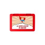 Boite à goûter personnalisée · super goûter | rouge - 18, 5 x 12, 8 x 6, 8 cm Boite à goûter personnalisée · super goûter | rouge - 18, 5 x 12, 8 x 6, 8 cm