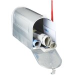 Bo�te aux lettres am�ricaine en aluminium avec drapeau, us mailbox hxlxp: 22 x 16, 5 x 48 cm style r�tro ...