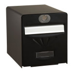 Burg wachter - boite aux lettres balneaire en acier galvanise - porte arriere vitree - noir